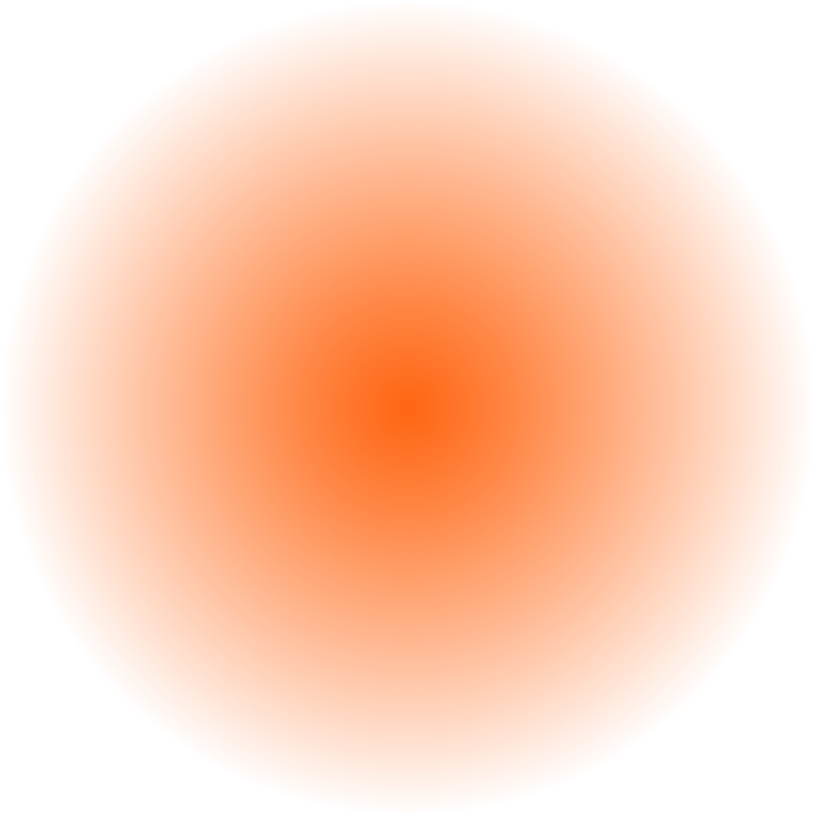 Orange transparent round gradient